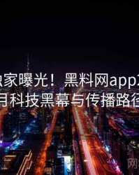 1424. 独家曝光！黑料网app2018年8月科技黑幕与传播路径
