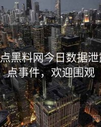 0662. 盘点黑料网今日数据泄露十大焦点事件，欢迎围观
