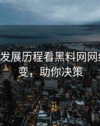 0978. 从发展历程看黑料网网红事件演变，助你决策