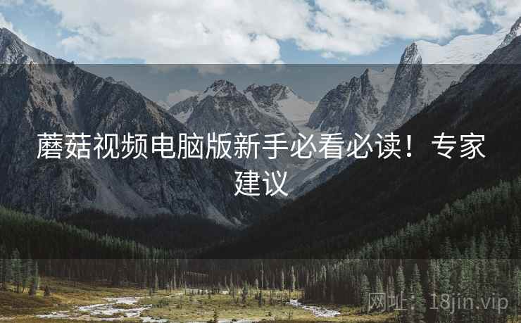 蘑菇视频电脑版新手必看必读！专家建议